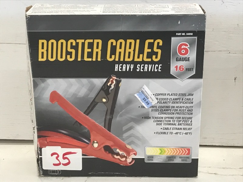 New 6-Gauge 16ft Booster Cable Set ...