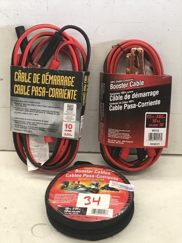 Lot Of (3) New Booster Cable Sets ...