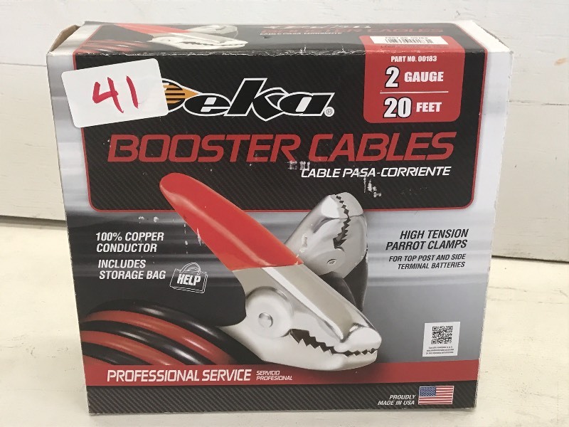 New 2-Gauge 20ft Booster Cable Set ...