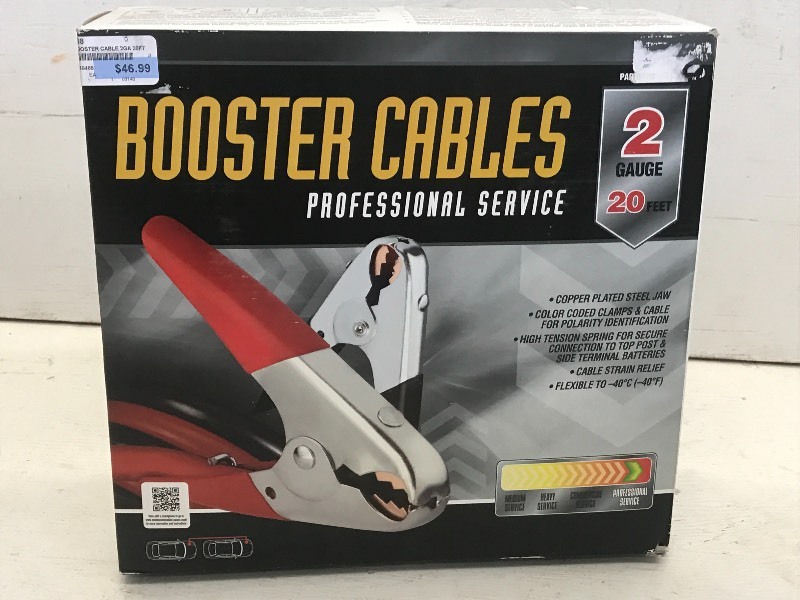 New 2-Gauge 20ft Booster Cable Set ...