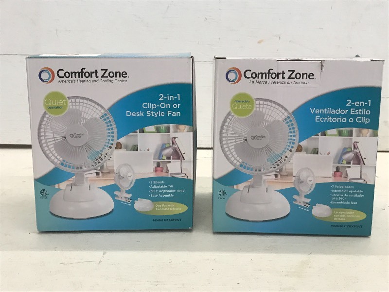 (2) New Comfort Zone 2-in-1 Desk Fa...