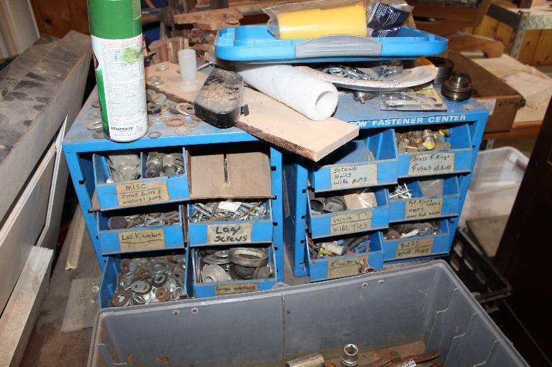 Lot of (2) 6-bin Parts Organizers, Hardware