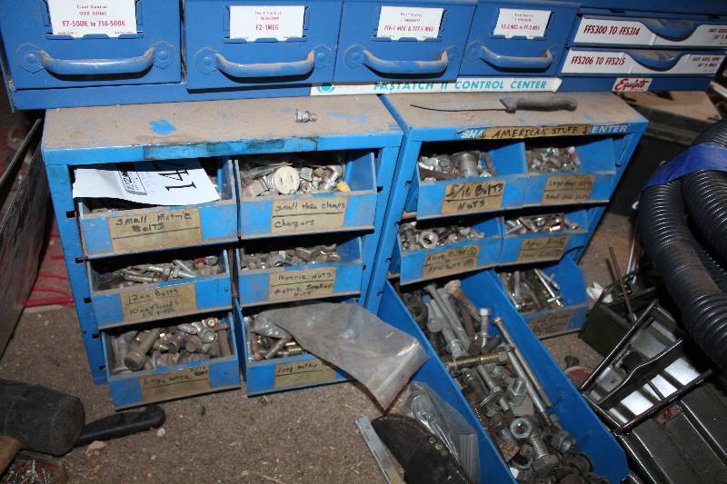 Lot of (2) 6-bin Parts Organizers, Hardware
