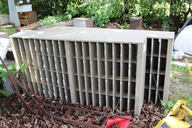 Lot of (2) Metal Organizer Cabinets