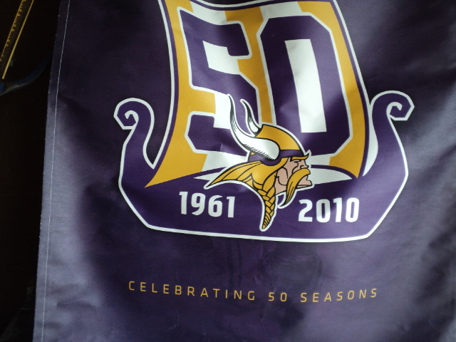 lot 6 image: Minnesota Viking football banners a...