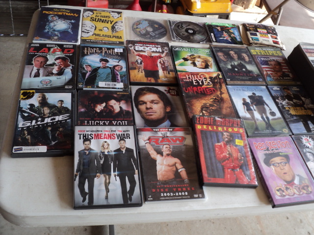 lot 18 image: DVDs, PlayStation and cassettes...