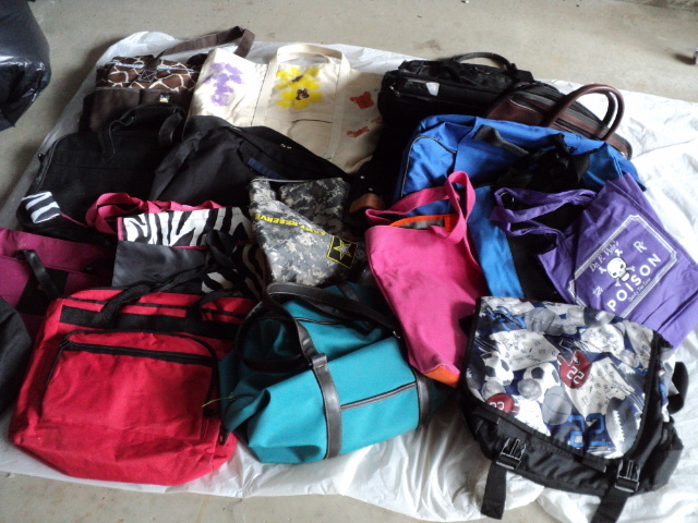 lot 55 image: bags and more bags...