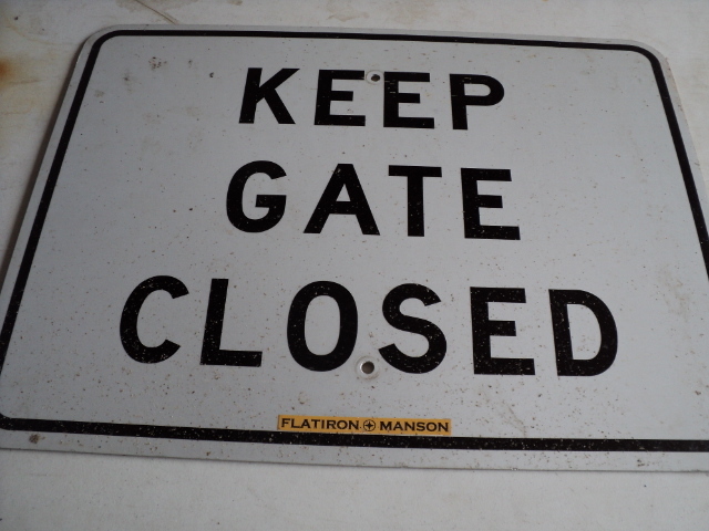 lot 73 image: metal sign 24 x 18...