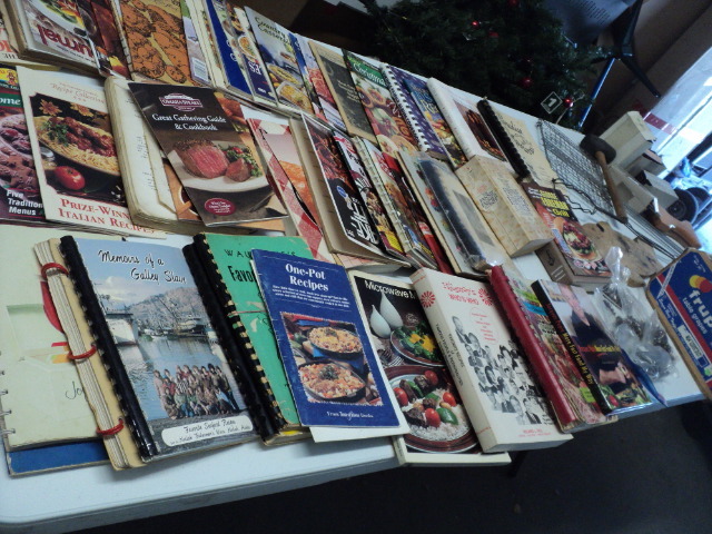 lot 167 image: vintage lot, cookbooks, staples, ou...