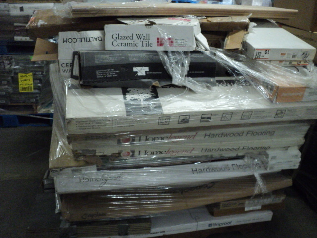 lot 198 image: pallet of assorted tile and floorin...
