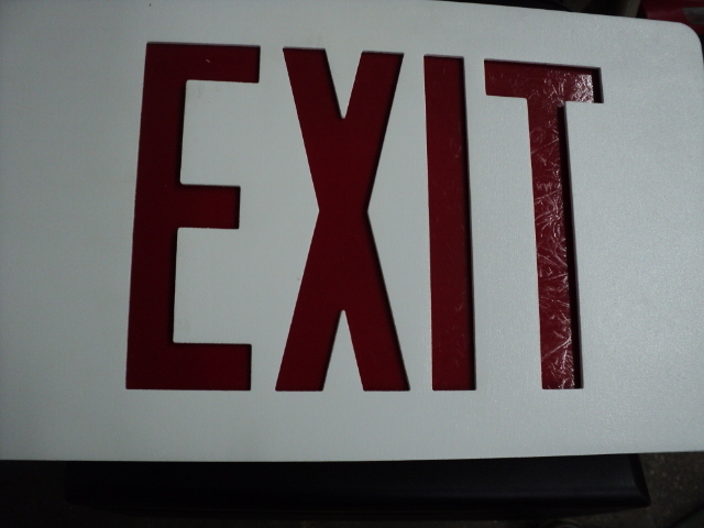 lot 209 image: new exit sign...