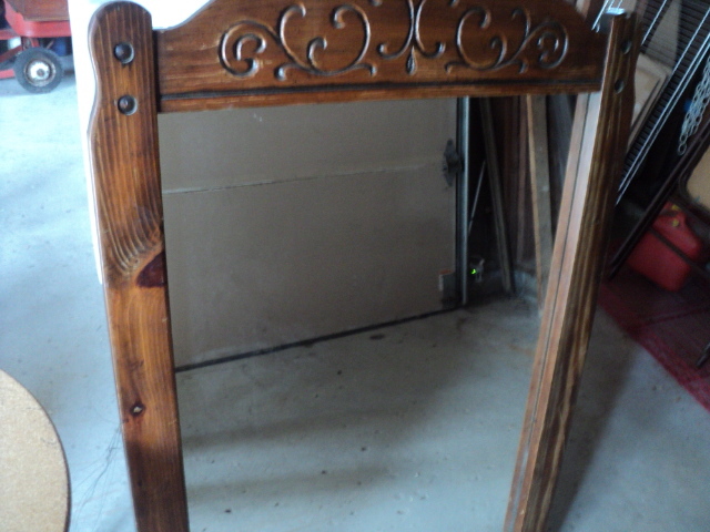 lot 231 image: table, mirror, and book case - need...