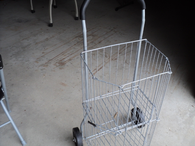 lot 232 image: wire cart on wheels...