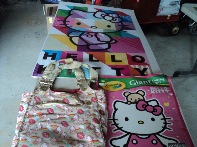 lot 233 image: Hello Kitty poster, coloring pages,...