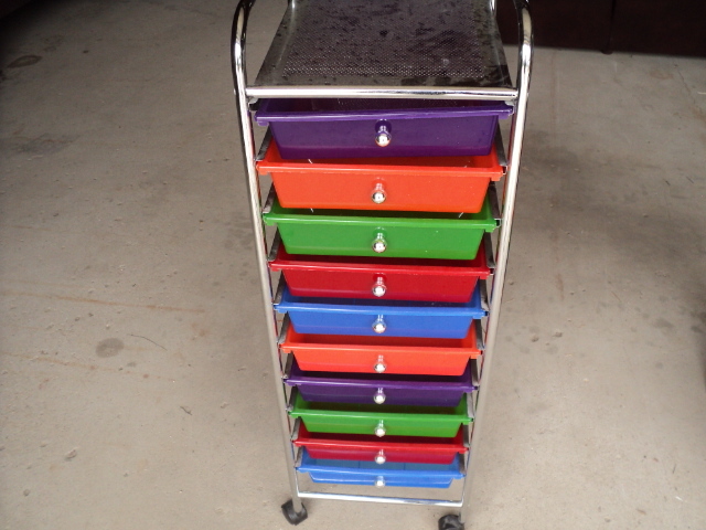 lot 240 image: 10 drawer storage on wheels...
