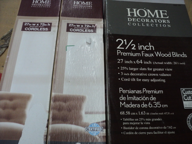 lot 243 image: 3 blinds 27x64 and 27x72...