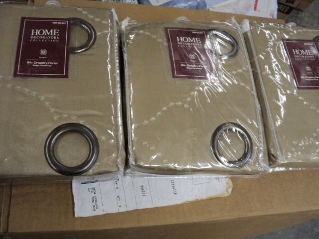 lot 276 image: 2 84 beige grommet drapery panels...