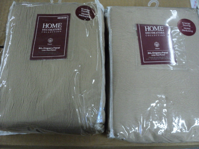 lot 277 image: 2 84 Linen Rod Pocket drapery pane...