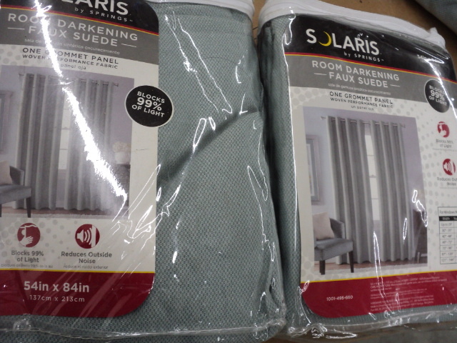 lot 293 image: 2 Solaris 54 x 84 faux suede pane...