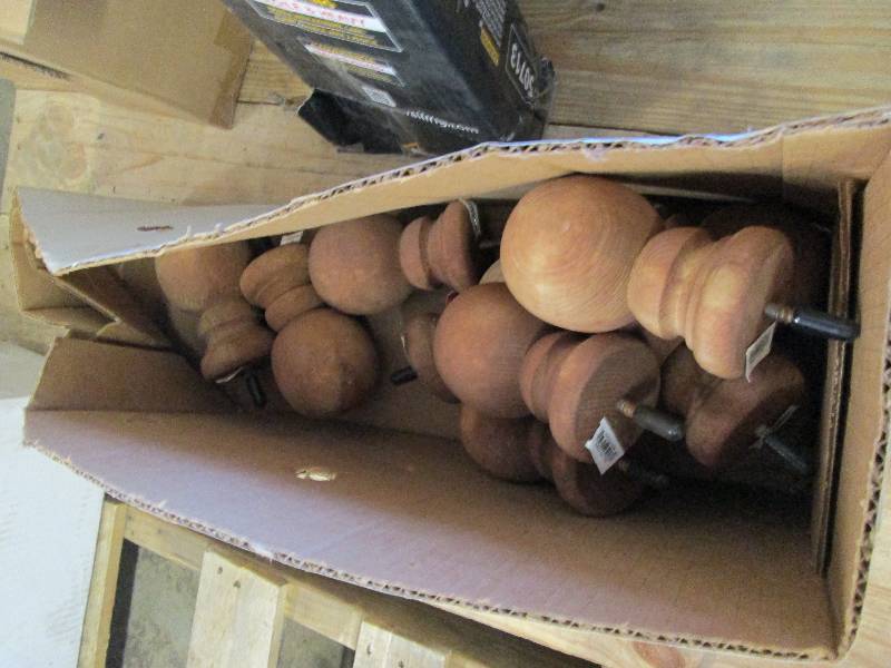 Lot of 9 Wood Post Tops...