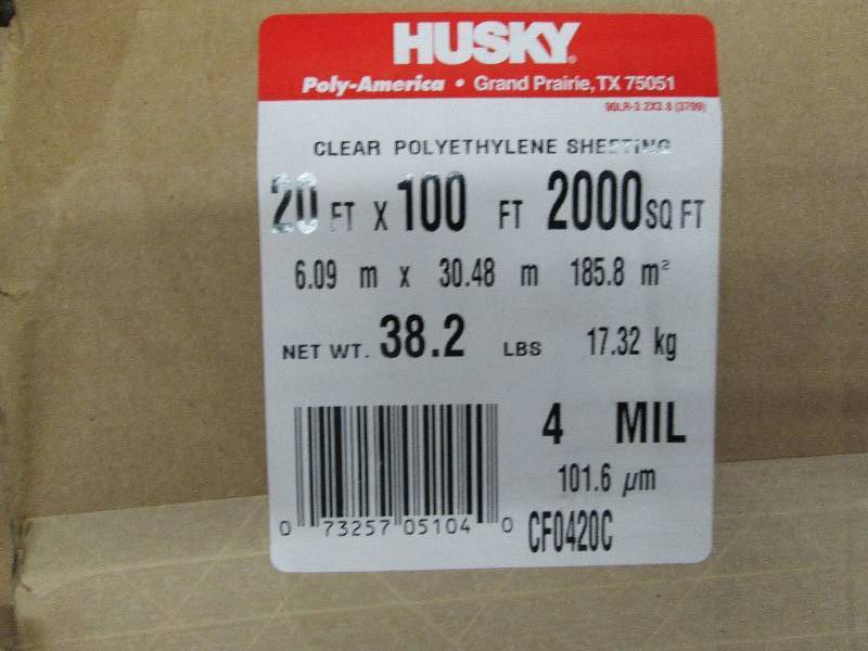 Husky 20 ft. x 100 ft. Clear Plasti...