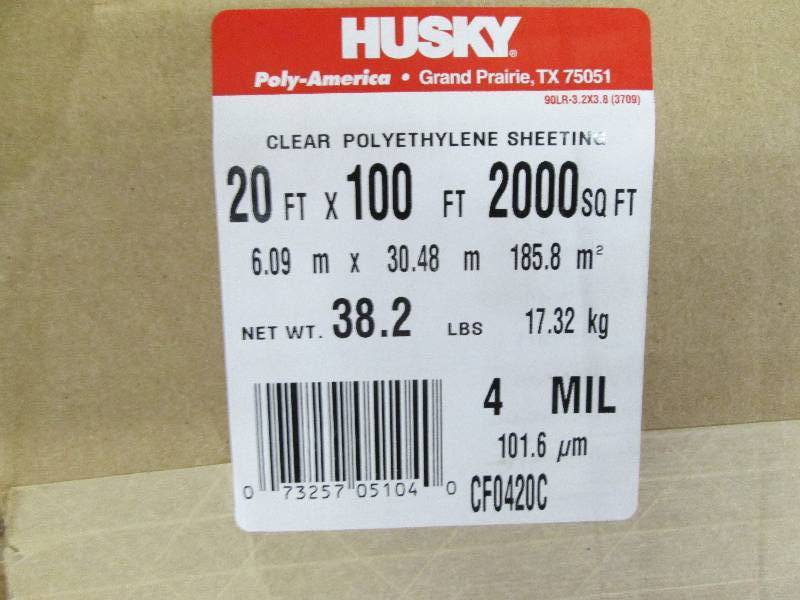 Husky 20 ft. x 100 ft. Clear Plasti...