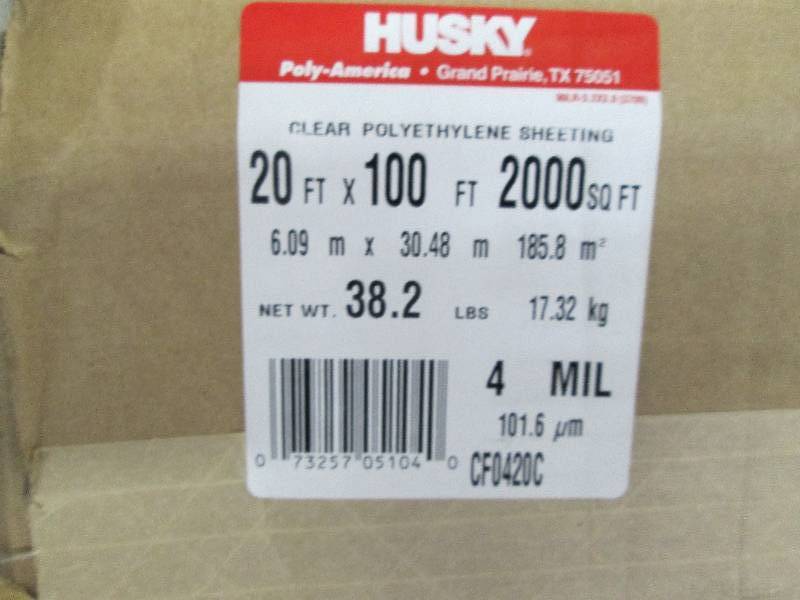 Husky 20 ft. x 100 ft. Clear Plasti...