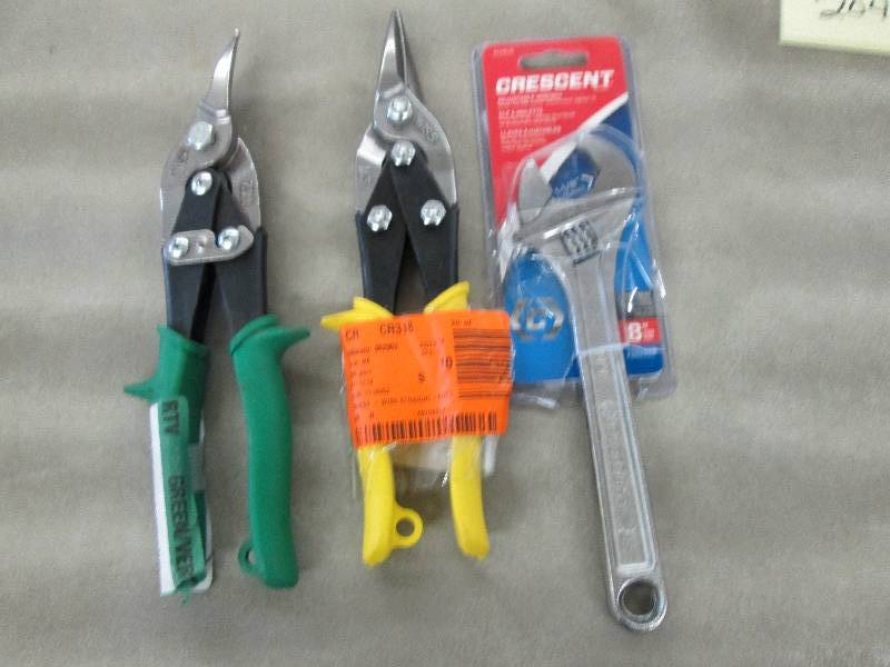 2 Snips & Crescent Wrench...