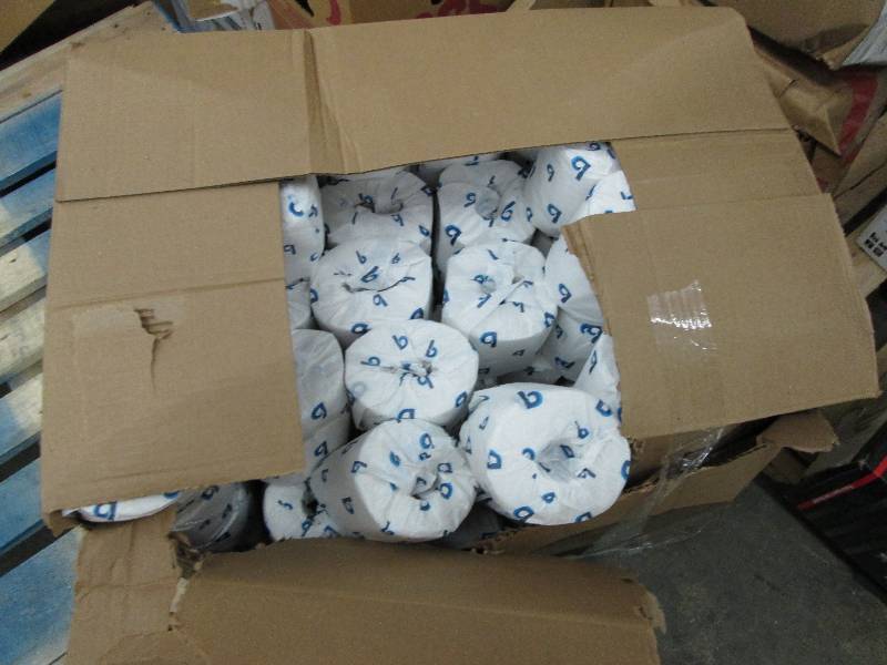 Box of Boardwalk toilet tissue rolls