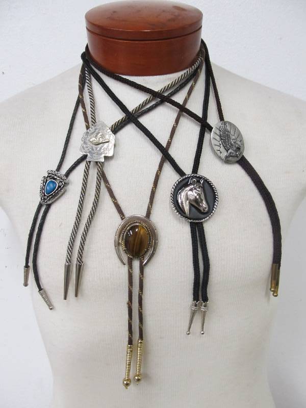 lot 45 image: Group of SouthwesternNative American Bolo Ties
