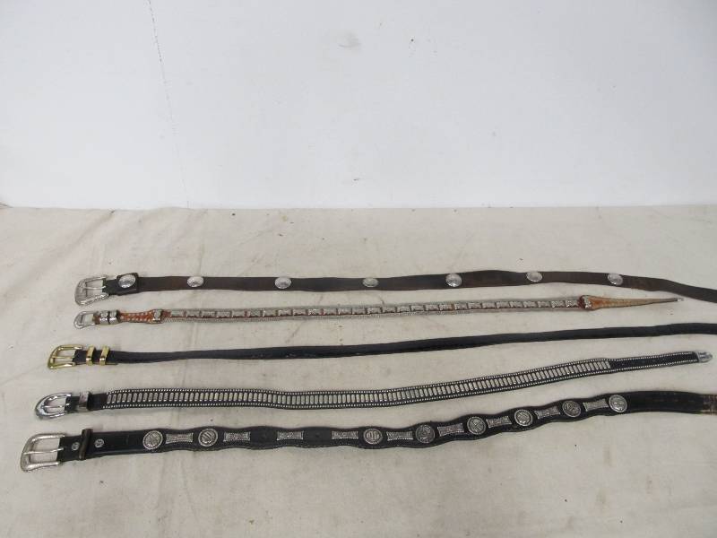 lot 56 image: Lot of Mens Leather Belts