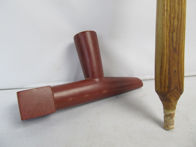 lot 90 image: Large Carved Native American Pipestone Peace Pipe