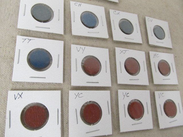 lot 141 image: Lot of Orig WW2 OPA Ration Tokens