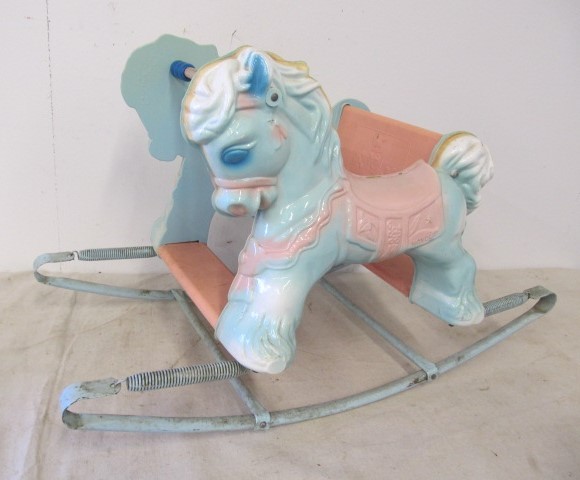 lot 149 image: Vintage 1960s WONDER Childs Toy Rocking Horse