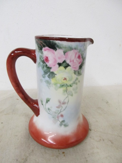 lot 161 image: Antique Signed Limoges Porcelain Pitcher