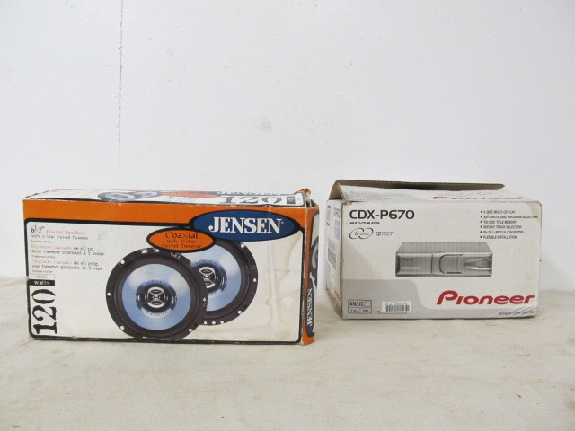 lot 171 image: BRAND NEW CAr Audio Jensen Speakers & Pioneer CD Changer