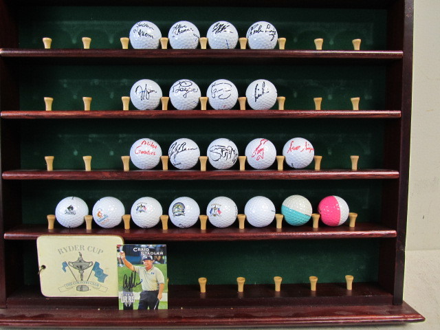 lot 201 image: Collection of Autographed Golf Balls etc