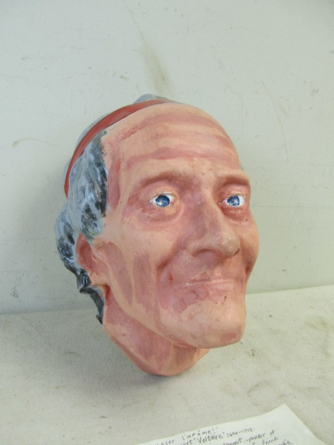 lot 205 image: Vintage VOLTAIRE Plaster Bust