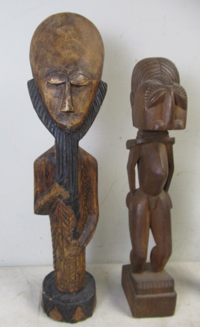lot 209 image: Lot of Carved Wooden Tribal Statues