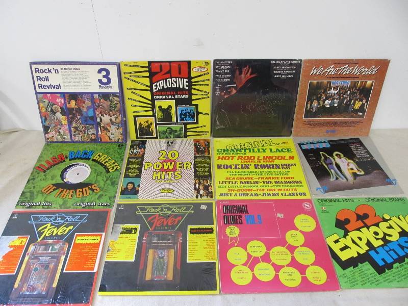 lot 188 image: Lot of 12 Vintage ROCK & ROLL Compilation Albums