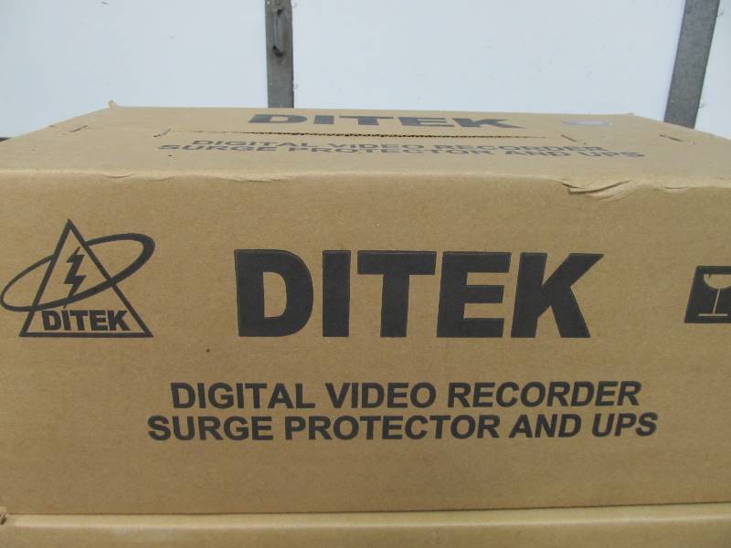 lot 108 image: Lot of (2) DITEK DTK-DRP16 Digital Video Recorder Surge Protector & UPS