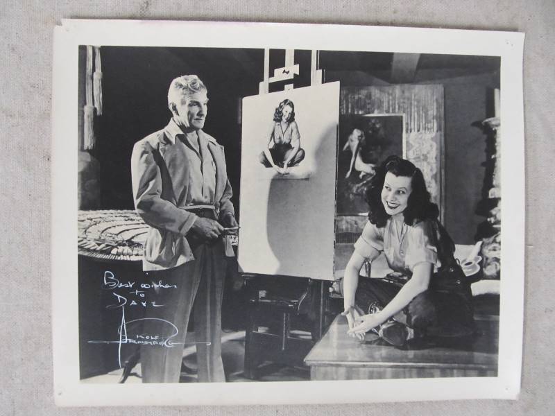 lot 12 image: Rare Orig 1940s Brown & Bigelow PinupIllustration Artist Signed Photograph