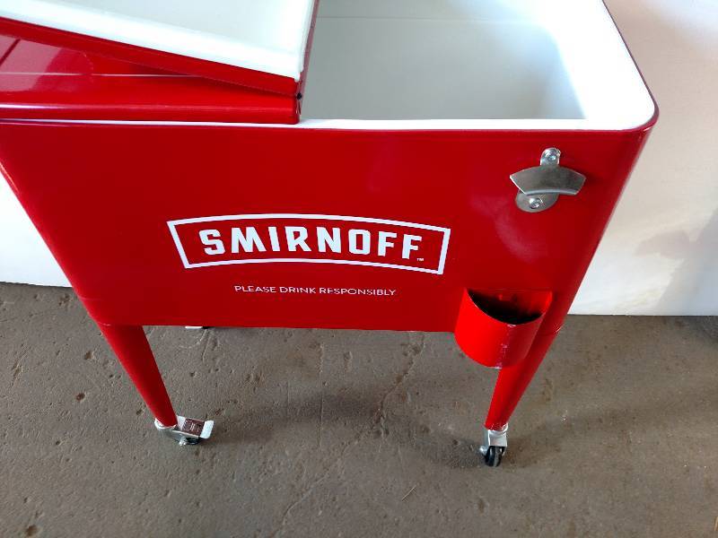 lot 22 image: Smirnoff Portable Rolling Cooler...