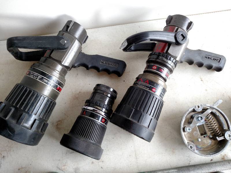lot 166 image: Akron Fire Hose Nozzles, Tools, & M...