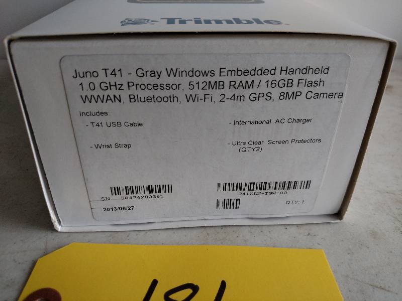 lot 181 image: Trimble Juno T41 Rugged Handheld Co...