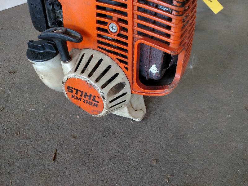 lot 126 image: Stihl KM110R Gas Trimmer with Broom...
