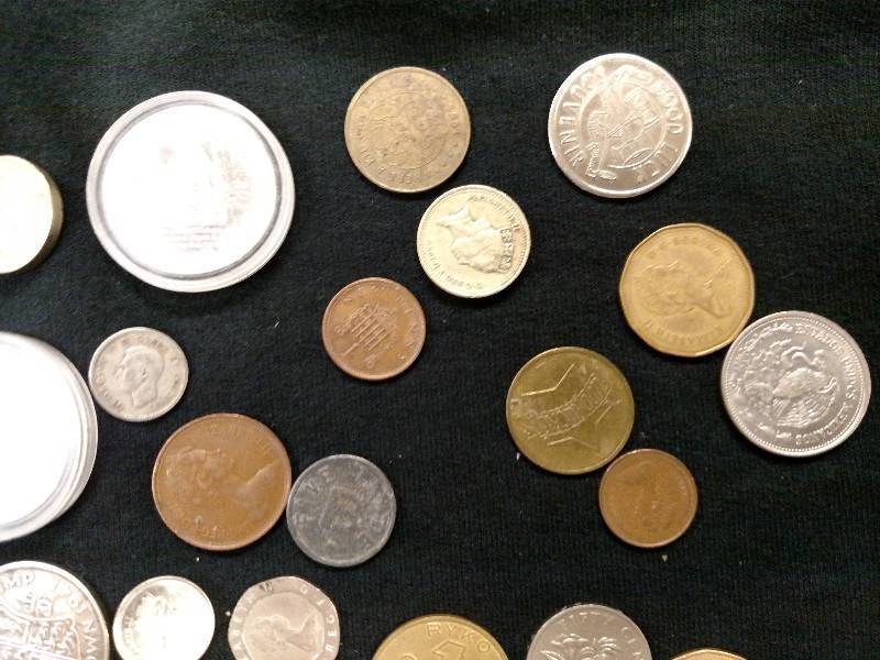 lot 366 image: Asstd Foreign Coins & Misc. Tokens...