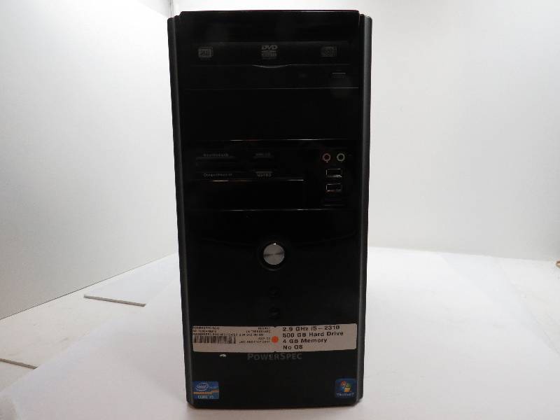 lot 2 image: POWER SPEC DESTTOP COMPUTER WITH A I5-2310 PROCESSOR