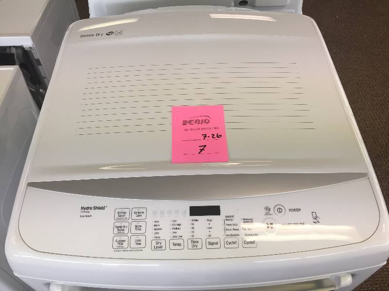 lot 7 image: NEW SCRATCH & DENT LG 7.3 cu. ft. Electric Dryer with Front Control in White- MODEL#DLE3170W