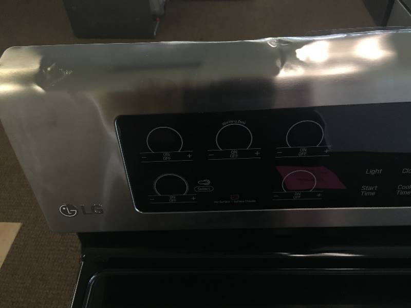 lot 8 image: NEW SCRATCH & DENT LG 6.3 cu. ft. Electric Range with EasyClean Convection Oven in Stainless Steel-MODEL#LRE3061ST